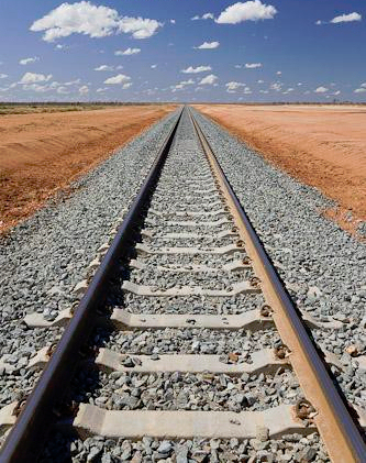 Railway tracks leading off into the distance